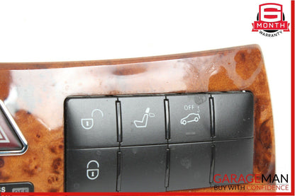 05-09 Mercedes W209 CLK350 Dash Heated Seat ESP Hazard Switch Control Wood OEM