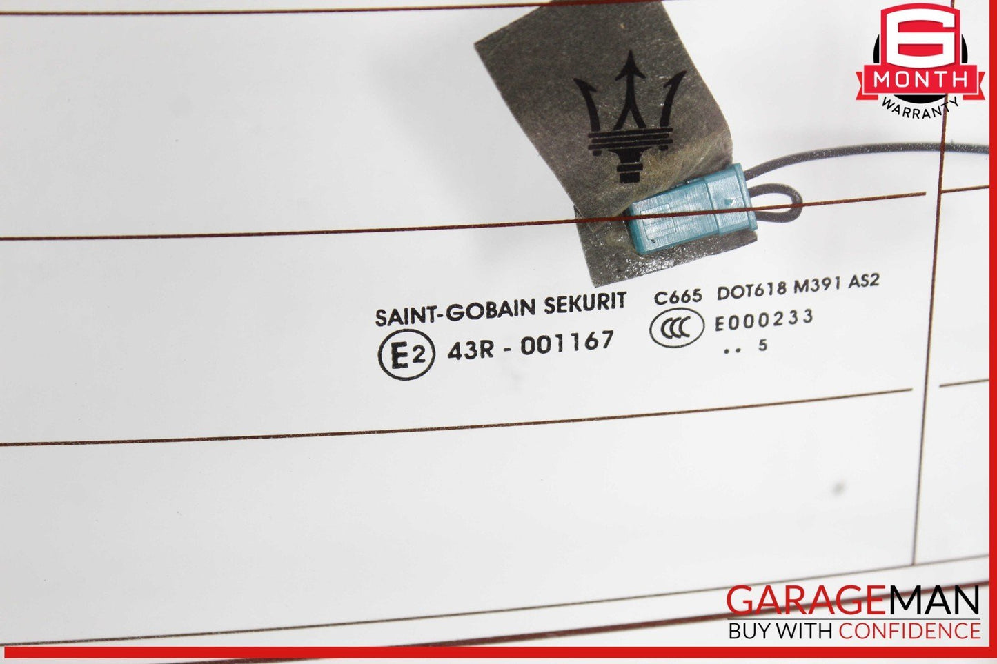 14-20 Maserati Ghibli M157 Rear Windshield Wind Shield Back Glass OEM