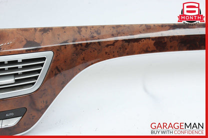07-14 Mercedes S550 CL600 Center Dash Heater Switch Control Panel Assembly Wood