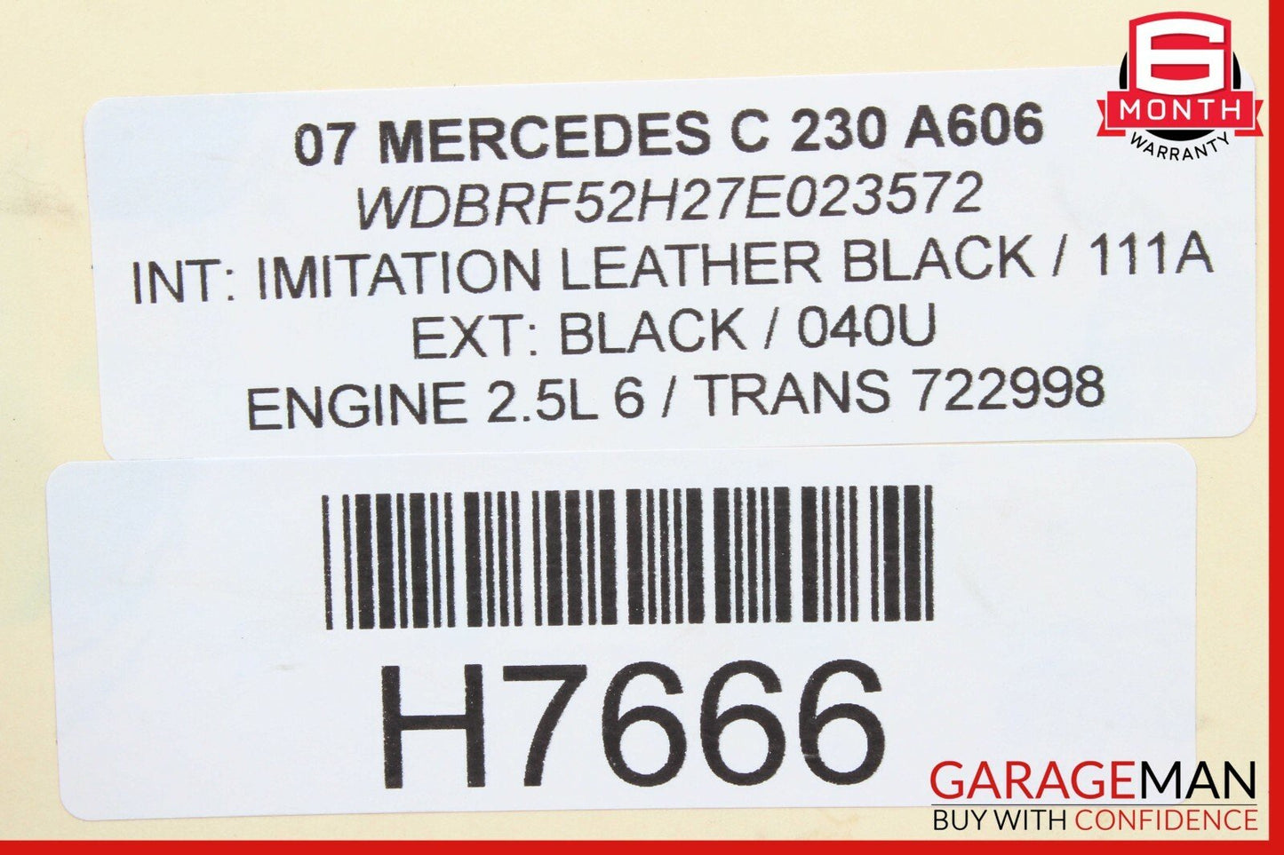 01-07 Mercedes W203 C230 Rear Right & Left Side Shock Absorber Coil Spring Set