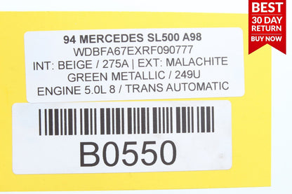 94-96 Mercedes R129 SL500 Tow Alarm Computer Control Module 1408204826 A98 OEM