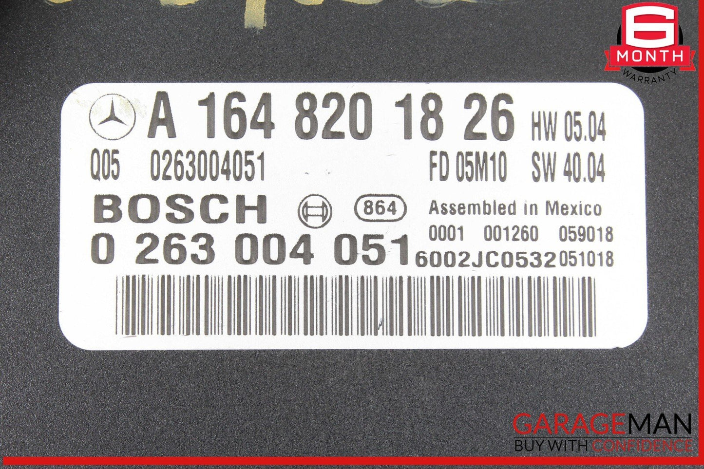 06-10 Mercedes W251 R500 4MATIC ML550 Parktronic Park Assist Control Module OEM