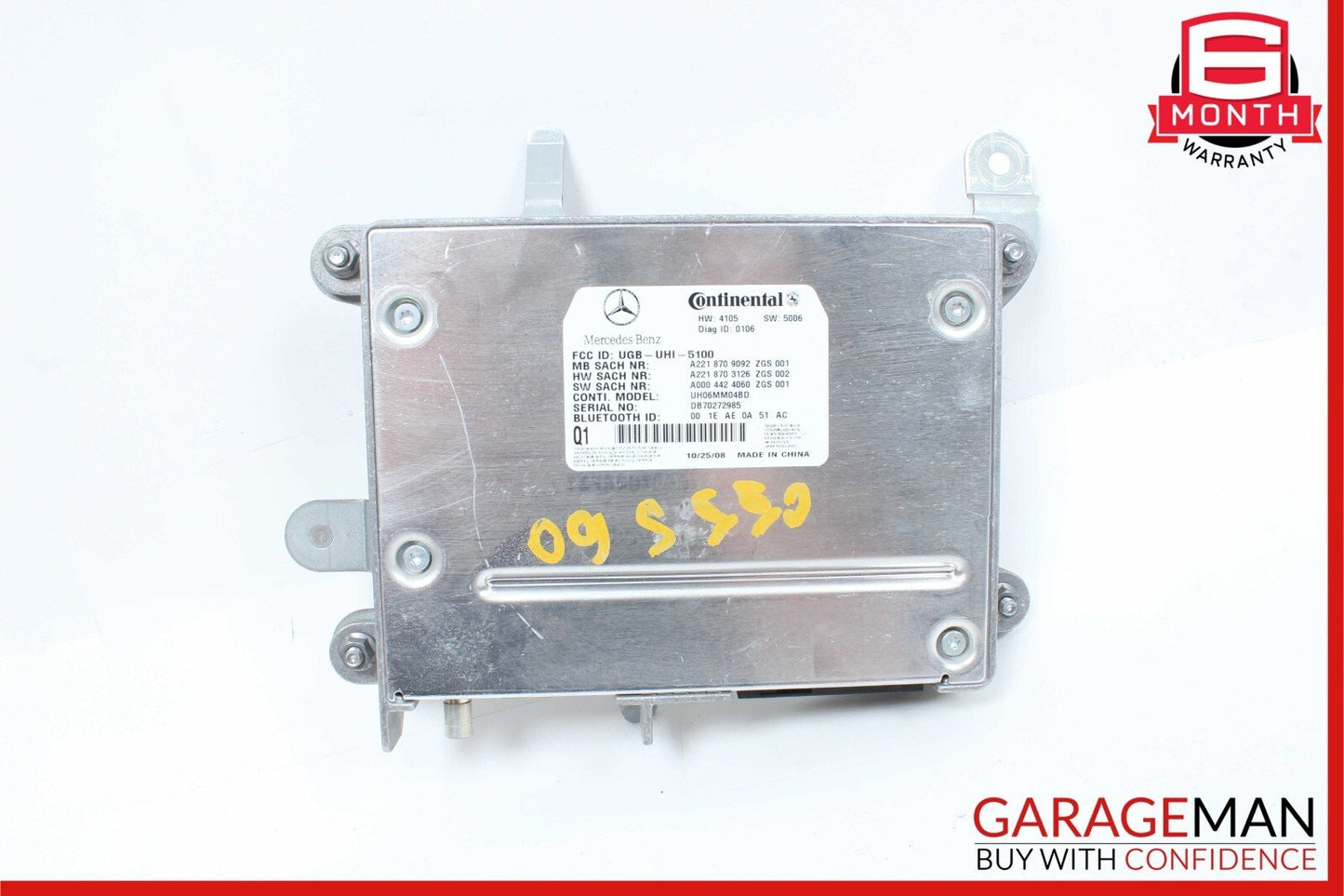 07-09 Mercedes W221 S550 CL550 CL600 Bluetooth Communication Controller Module