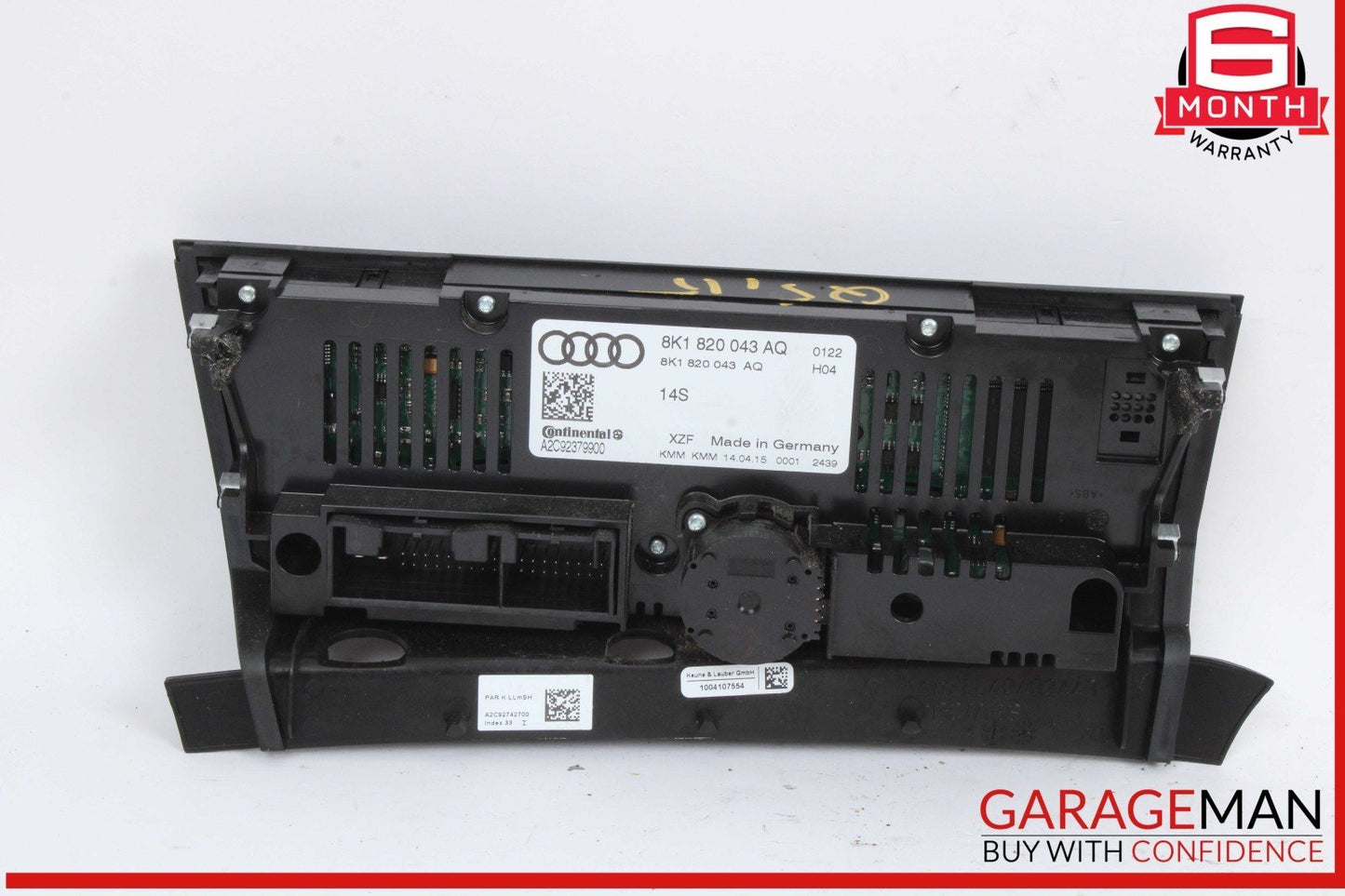 13-17 Audi Q5 A4 A5 Front A/C AC Climate Control Switch Panel Assembly OEM