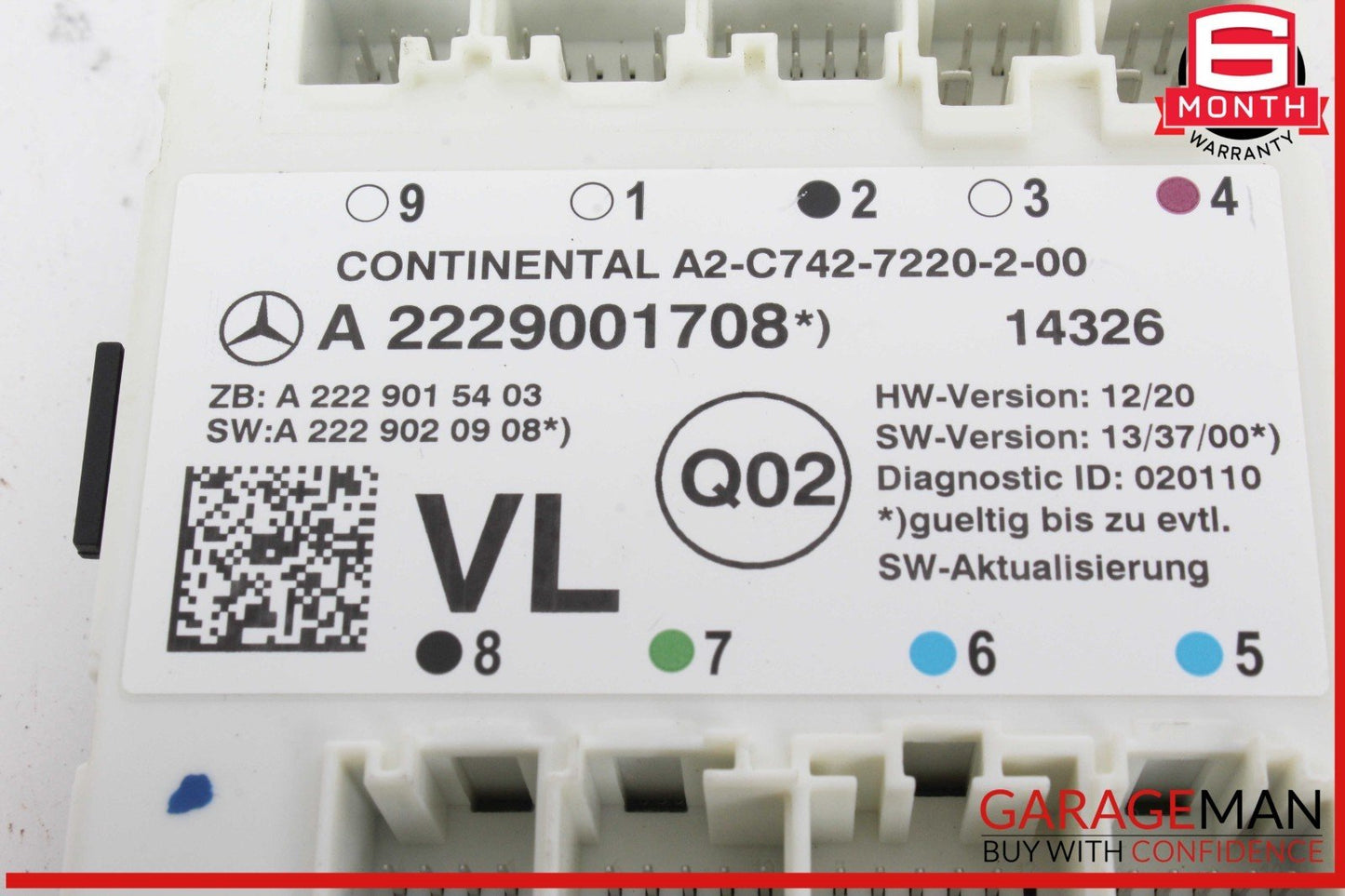 15-20 Mercedes W205 C300 C400 Front Left Side Door Control Module Unit OEM