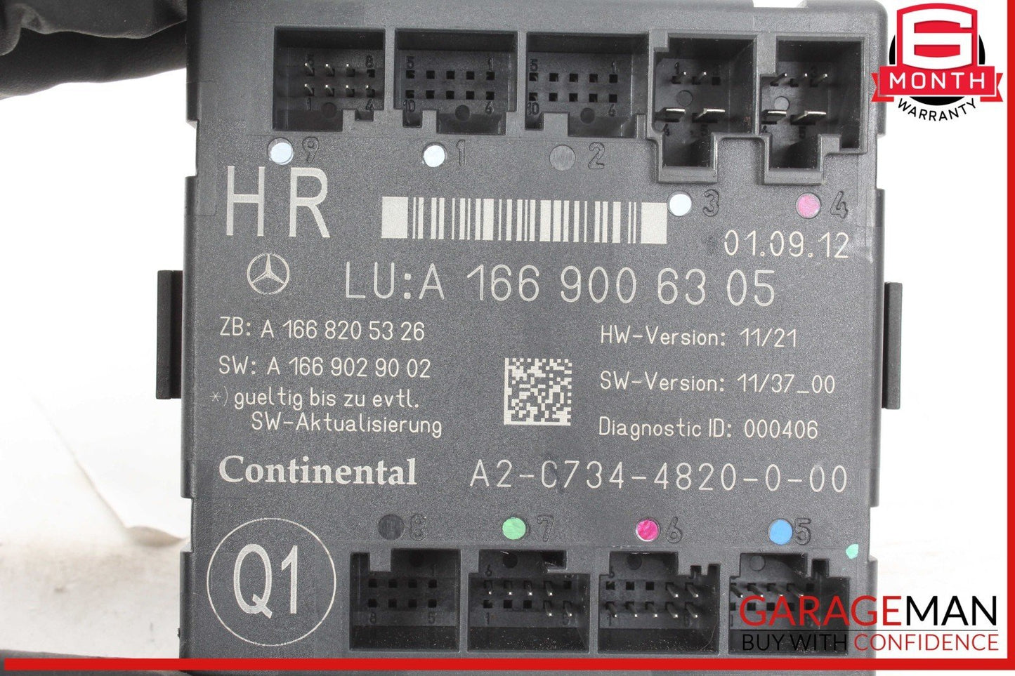 12-19 Mercedes X166 GL450 GLE350 Rear Right Side Door Control Module Unit OEM