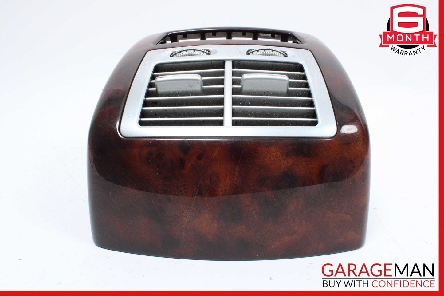 07-13 Mercedes W221 S550 Rear Center Console AC A/C Air Vent Trim Wood OEM