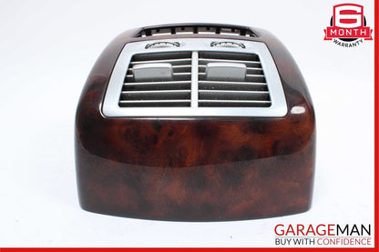 07-13 Mercedes W221 S550 Rear Center Console AC A/C Air Vent Trim Wood OEM