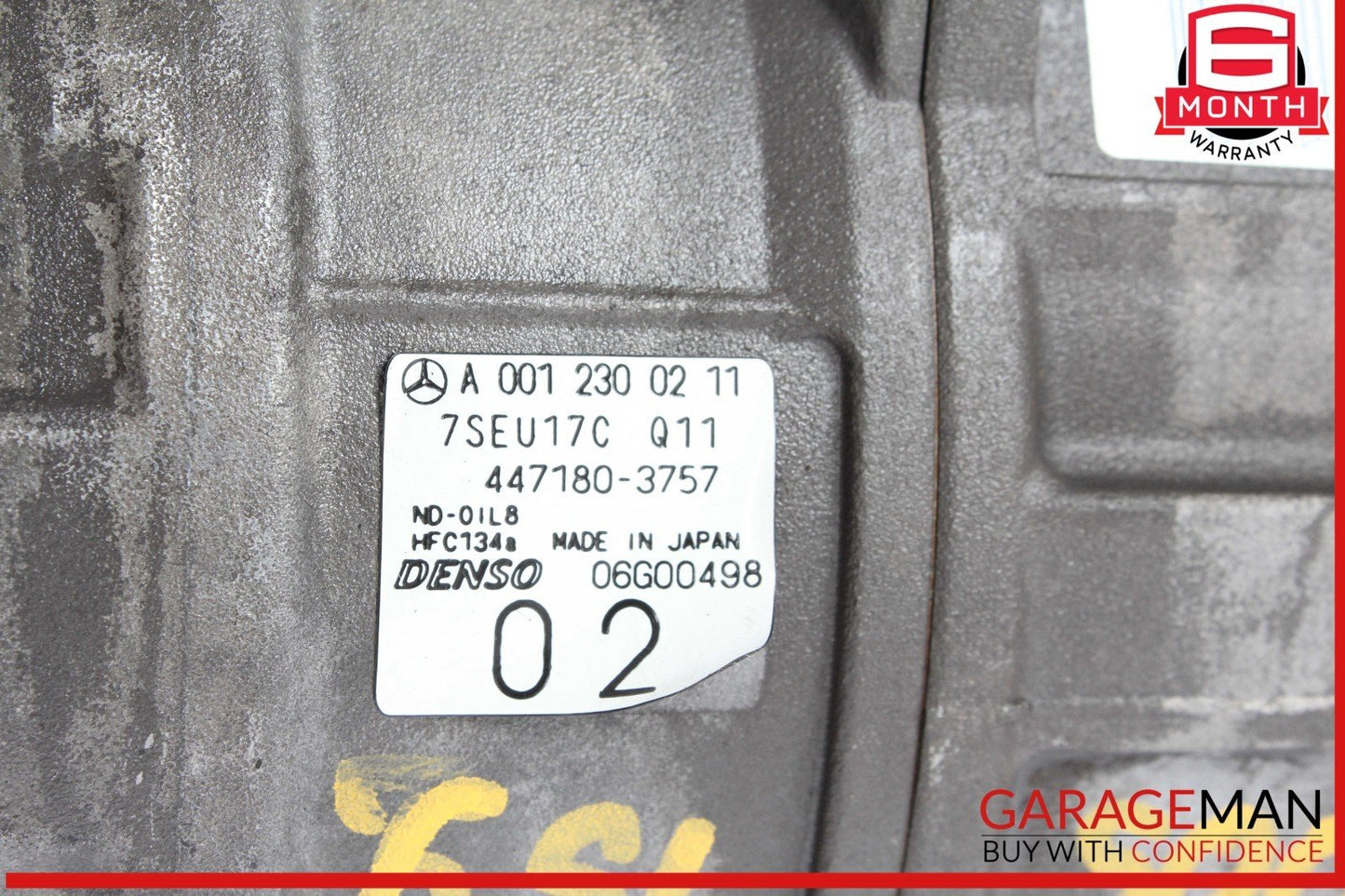 03-06 Mercedes R230 SL500 SL55 AC A/C Air Conditioning Compressor 0012300211 OEM