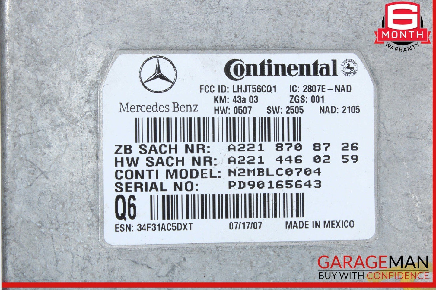 06-14 Mercedes W164 ML350 SL550 S550 Voice Communication Control Module Unit OEM