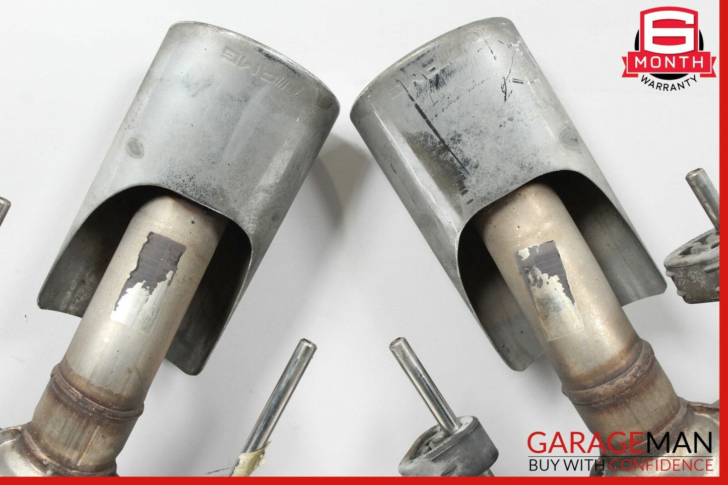 07-09 Mercedes W221 S450 S550 S600 AMG Sport Rear Exhaust Muffler Tips Set OEM