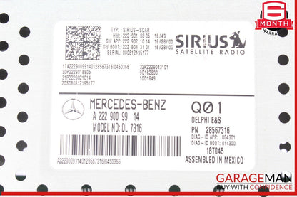 15-20 Mercedes X253 GLC350e C400 Sirius Satellite Radio Receiver Module Unit OEM