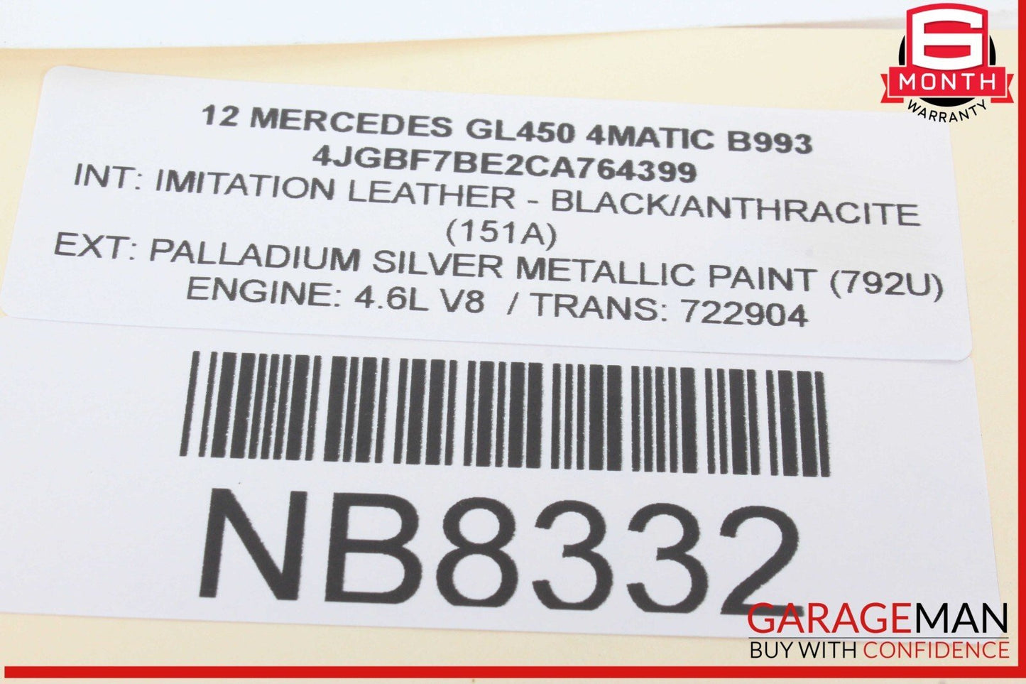 06-13 Mercedes X164 GL450 4MATIC Front Right Passenger Door Control Module OEM