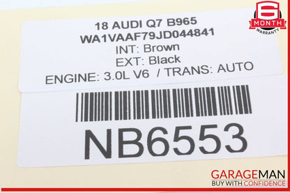 17-24 Audi Q7 Rear Right Passenger Side Rearward Upper Control Arm 4M0505398R