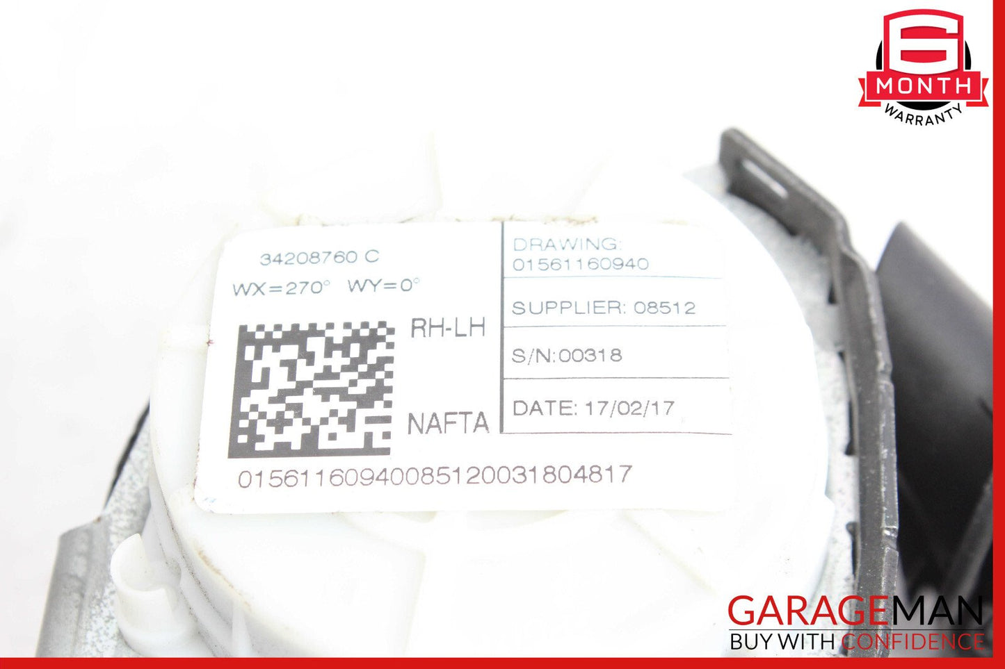 17-22 Alfa Romeo Giulia Rear Left Seatbelt Seat Belt Retractor OEM