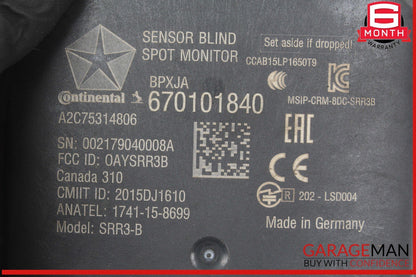 17-20 Maserati Levante M161 Rear Left or Right Blind Spot Radar Sensor Module