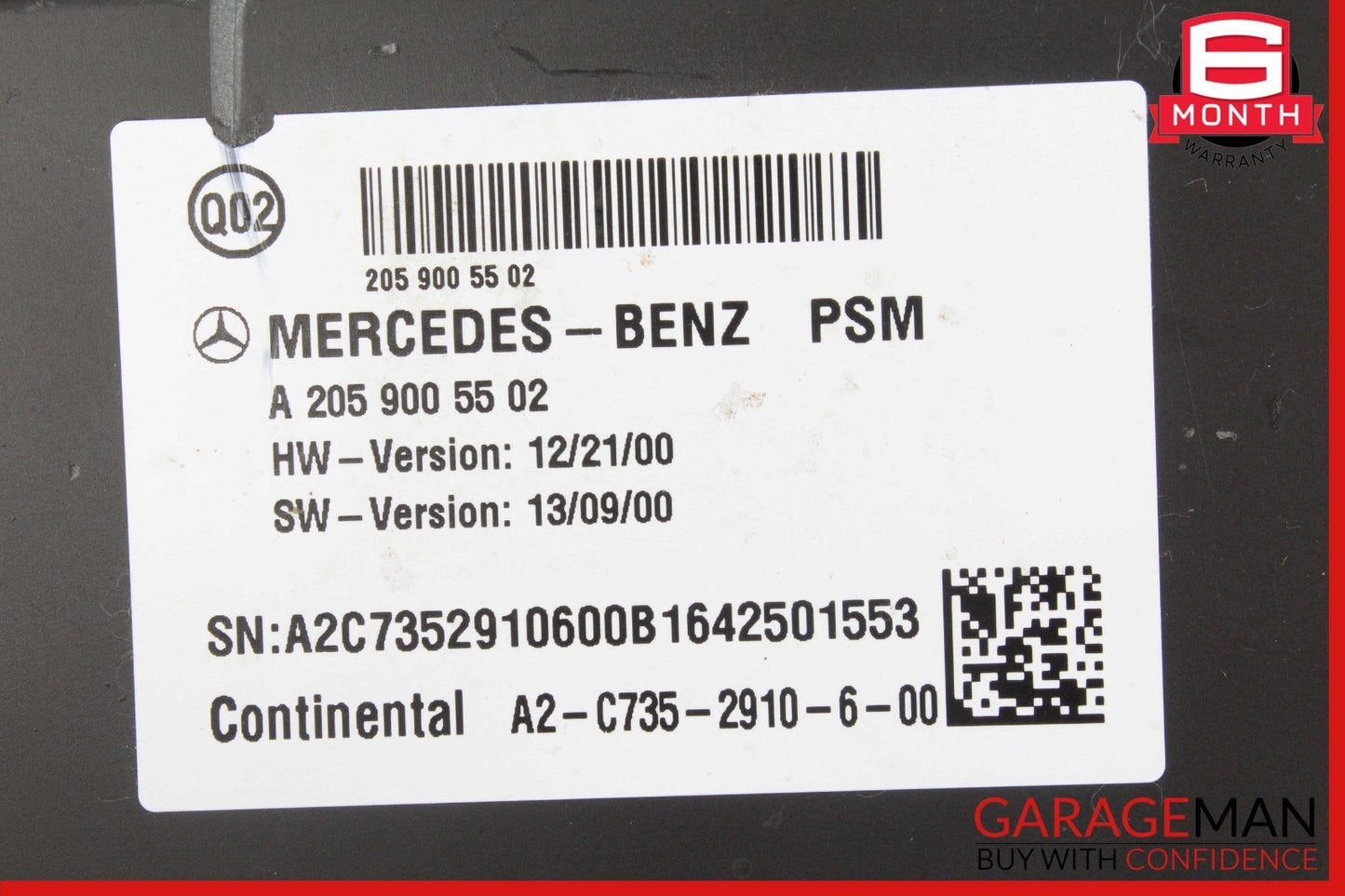 15-20 Mercedes W205 C300 C350e C63 AMG Front Right Side Seat Control Module Unit