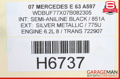 07-15 Mercedes CLK63 CLS63 E63 AMG Right Side Engine Motor EGR Check Valve OEM