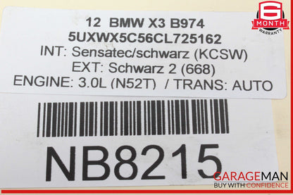 11-17 BMW X3 F25 Engine Motor Oil Cooler 7525333 OEM
