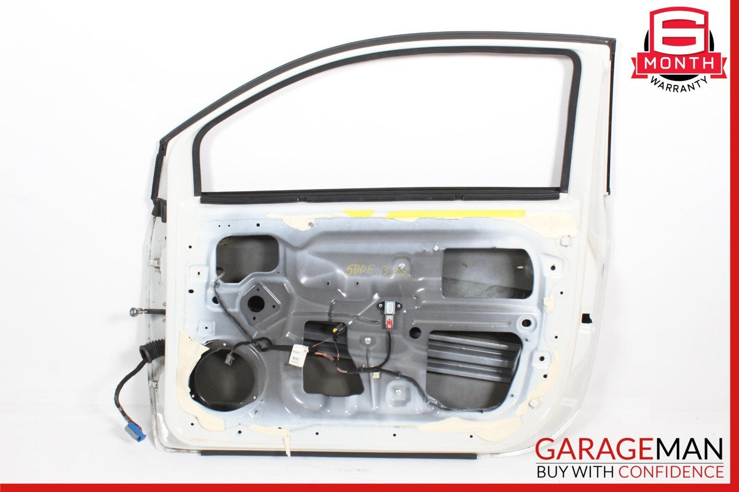 12-17 Fiat 500 Front Right Passenger Side Door Shell Panel White OEM