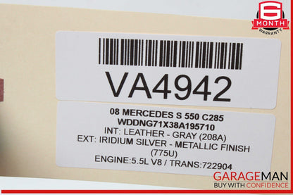 07-14 Mercede W221 S550 CL550 Rear Trunk Lid Latch Lock Actuator 2217500085 OEM
