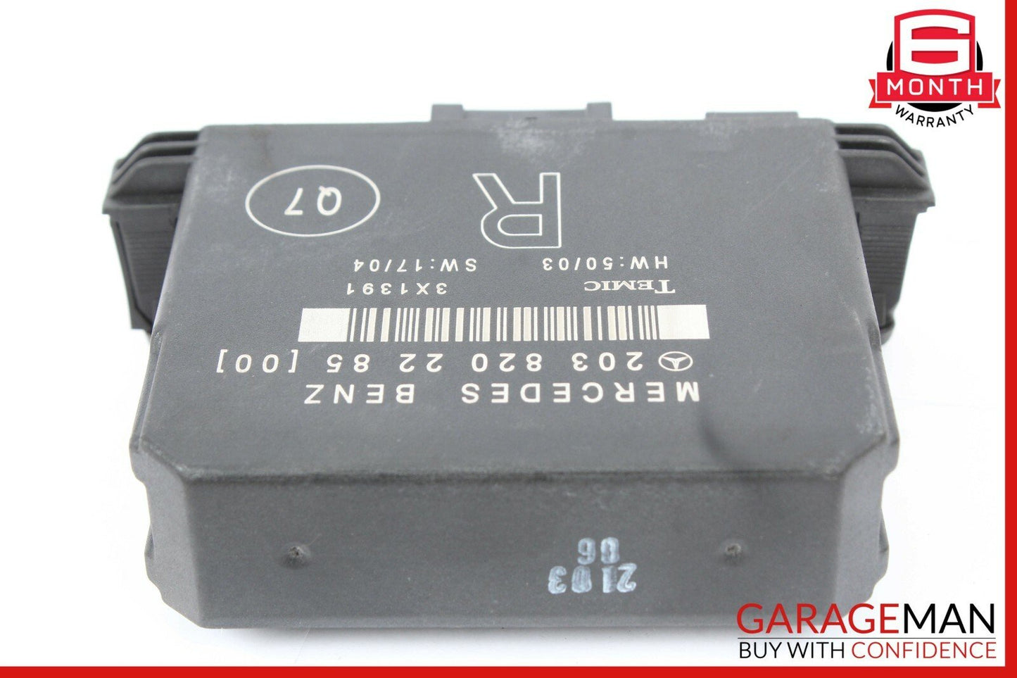 01-07 Mercedes W203 C230 C320 Rear Right Passenger Side Door Control Module Unit