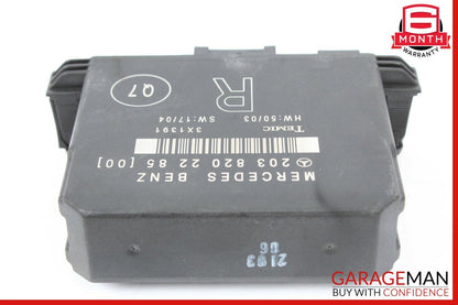 01-07 Mercedes W203 C230 C320 Rear Right Passenger Side Door Control Module Unit