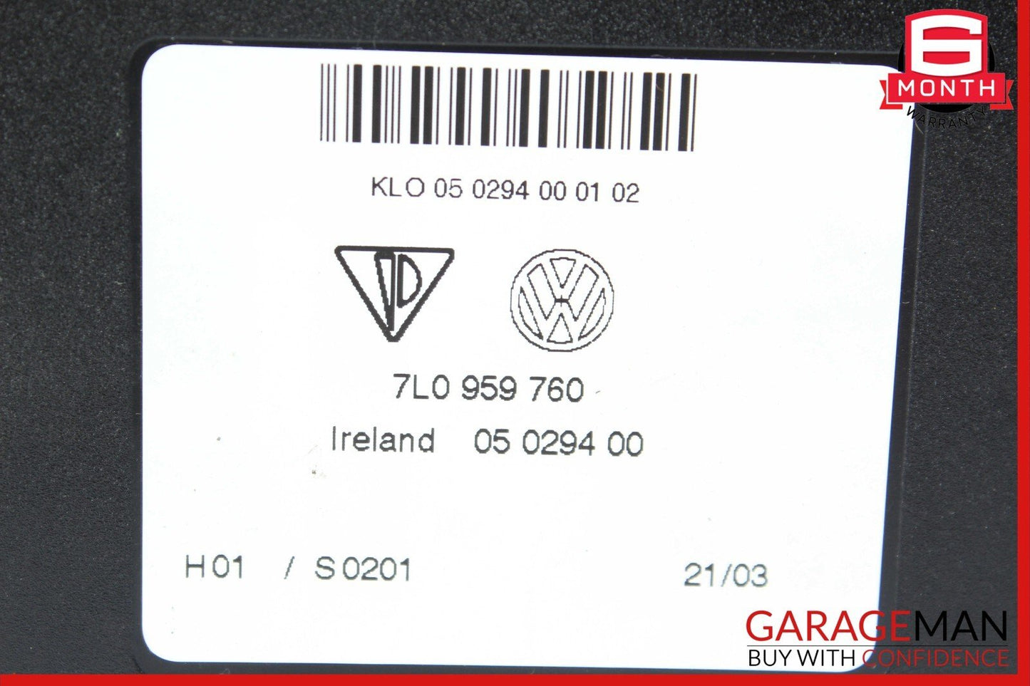03-10 Porsche Cayenne 955 957 Front Seat Adjustment Memory Control Module