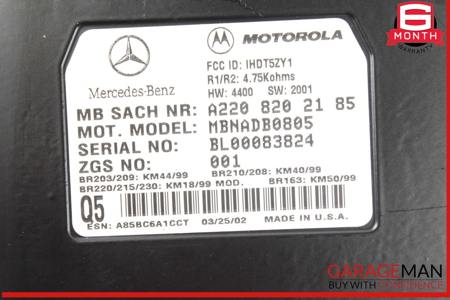 00-06 Mercedes W220 S55 AMG ML500 E55 AMG Voice Command Control Module Unit