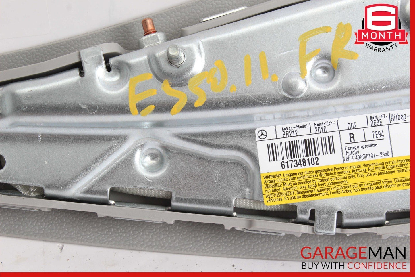 10-18 Mercedes W212 E250 CLS350 Front Right Side Seat Side Airbag Air Bag Grey