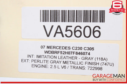 05-15 Mercedes-Benz C230 W203 Left Air Pump Check Valve EGR Emission 0021407460
