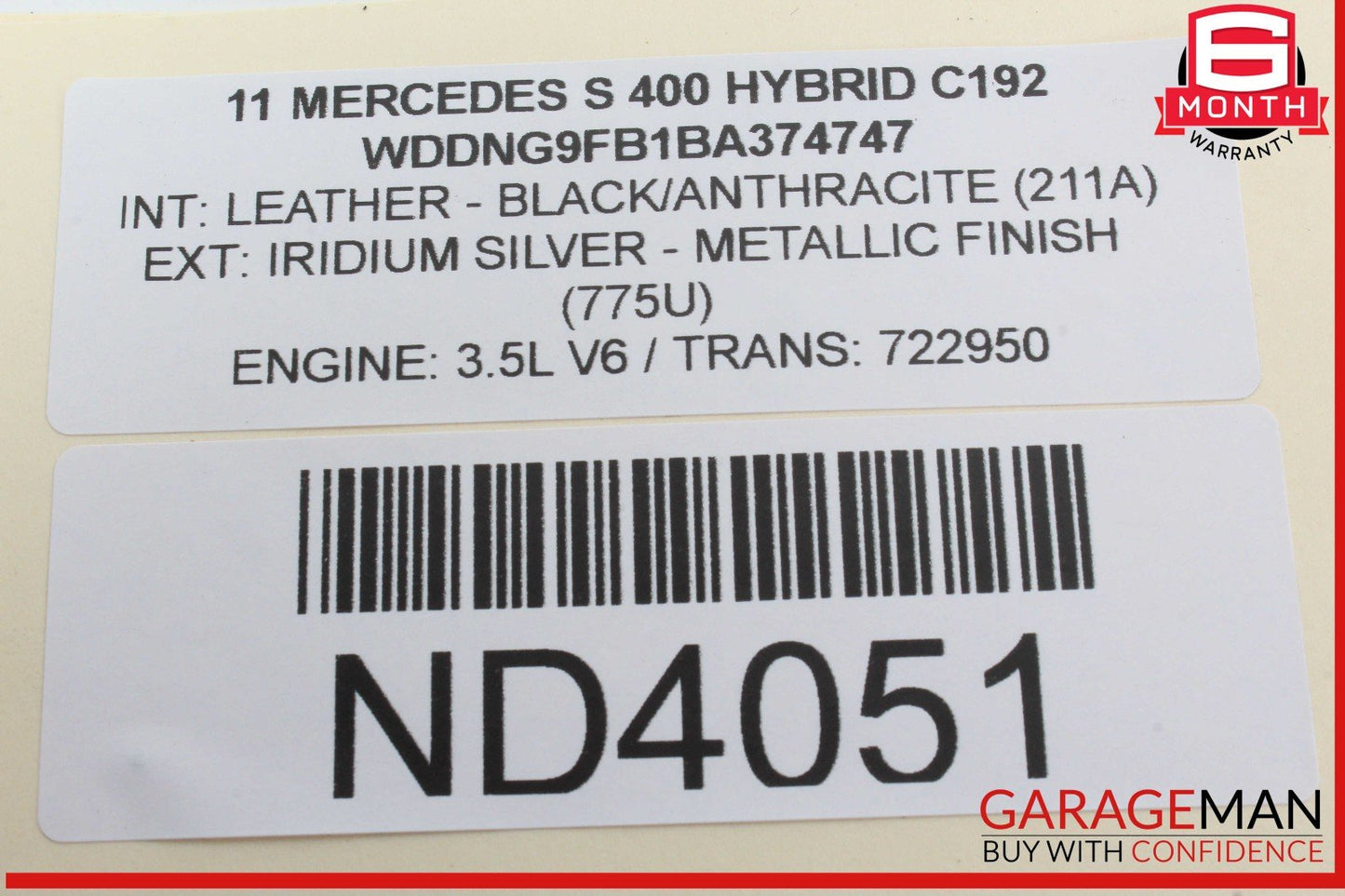 07-13 Mercedes W221 S400 S550 Rear Trunk Lid Unlock Release Trim Handle OEM
