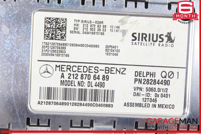 08-12 Mercedes W218 CLS550 Sirius Satellite Radio Receiver Module OEM