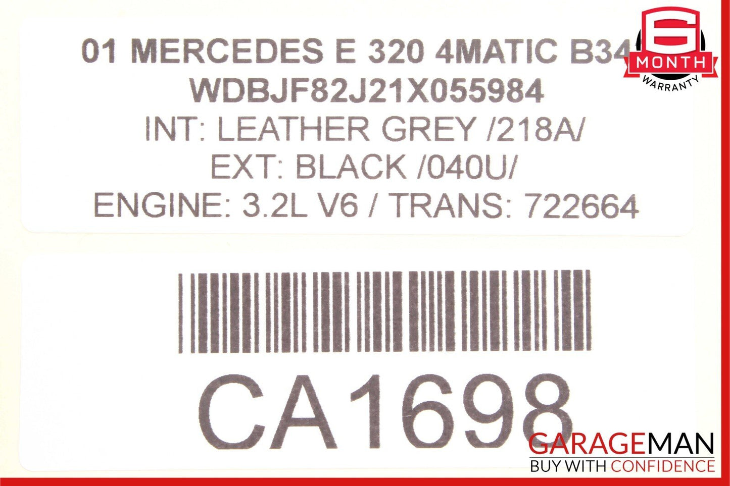 96-03 Mercedes W210 E320 E430 Front Right Door Control Module 2108207826 OEM