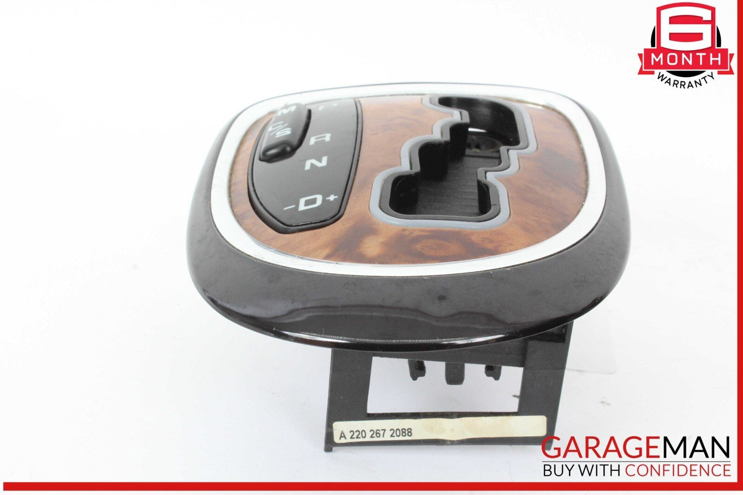 03-06 Mercedes W220 S55 S65 AMG Gear Shifter Bezel Trim Indicator Wood OEM