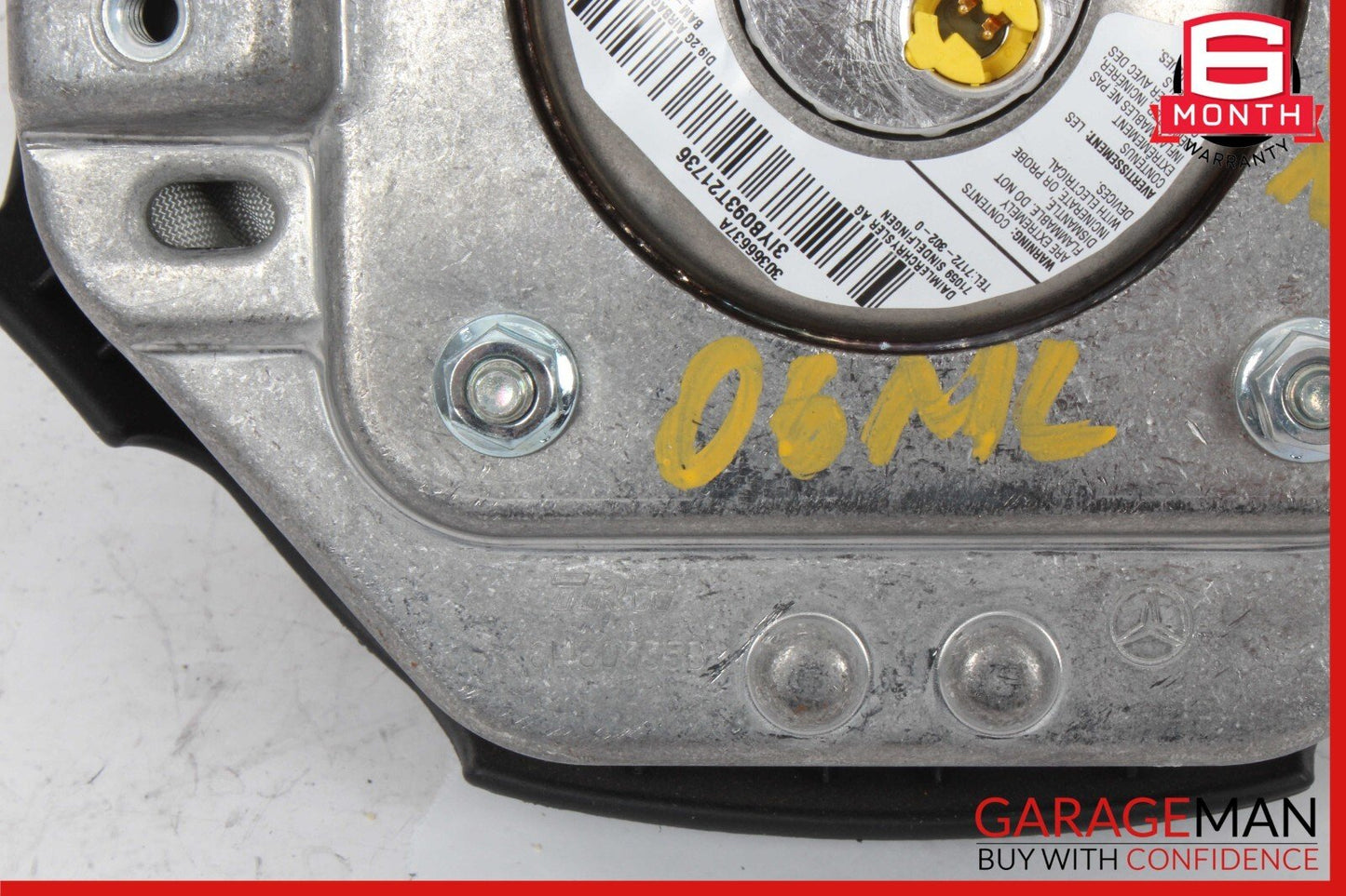 06-08 Mercedes W164 ML350 GL350 Driver Steering Wheel Airbag Air Bag Black OEM
