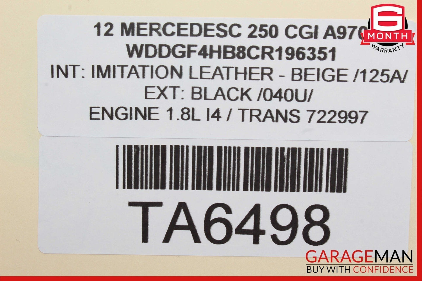 08-18 Mercedes W204 C250 Rear Left Side Door Control Module 2189001401 OEM