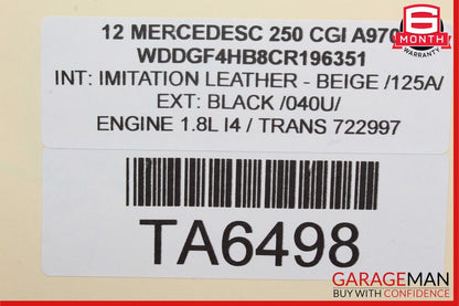 08-18 Mercedes W204 C250 Rear Left Side Door Control Module 2189001401 OEM