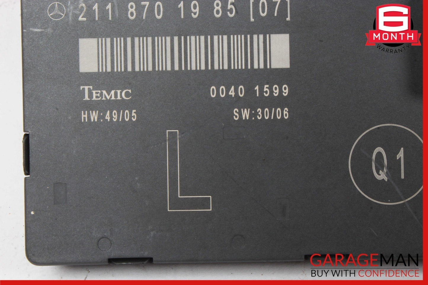 03-09 Mercedes W211 E350 E500 Front Left Driver Side Door Control Module Unit