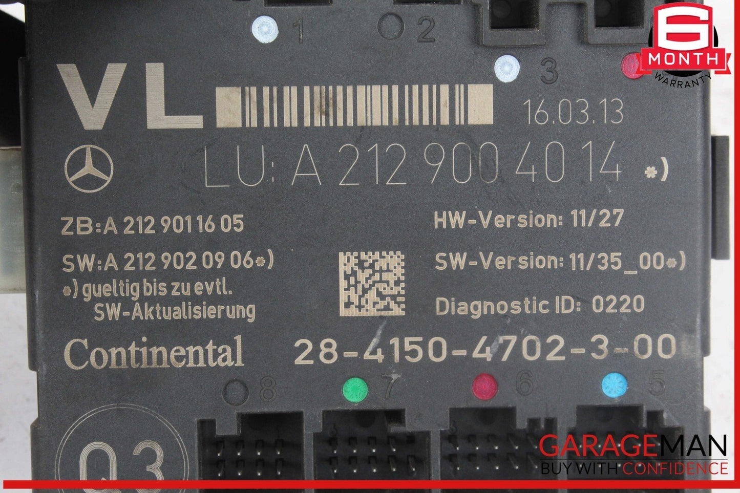 08-18 Mercedes W204 C350 C300 CLS550 Front Left Side Door Control Module OEM