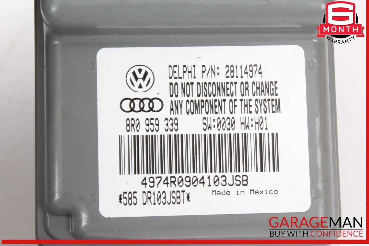 09-17 Audi Q5 Front Right Passenger Seat Occupant Detection Module 8R0959339