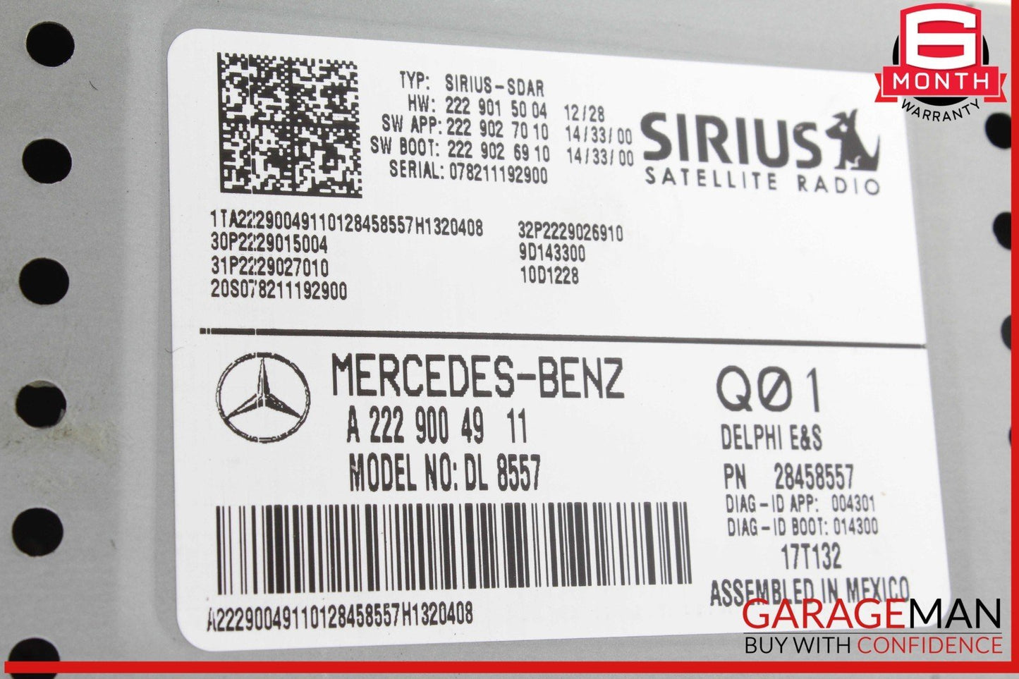 15-20 Mercedes W117 CLA250 S550 Satellite Radio Receiver Control Module Unit OEM
