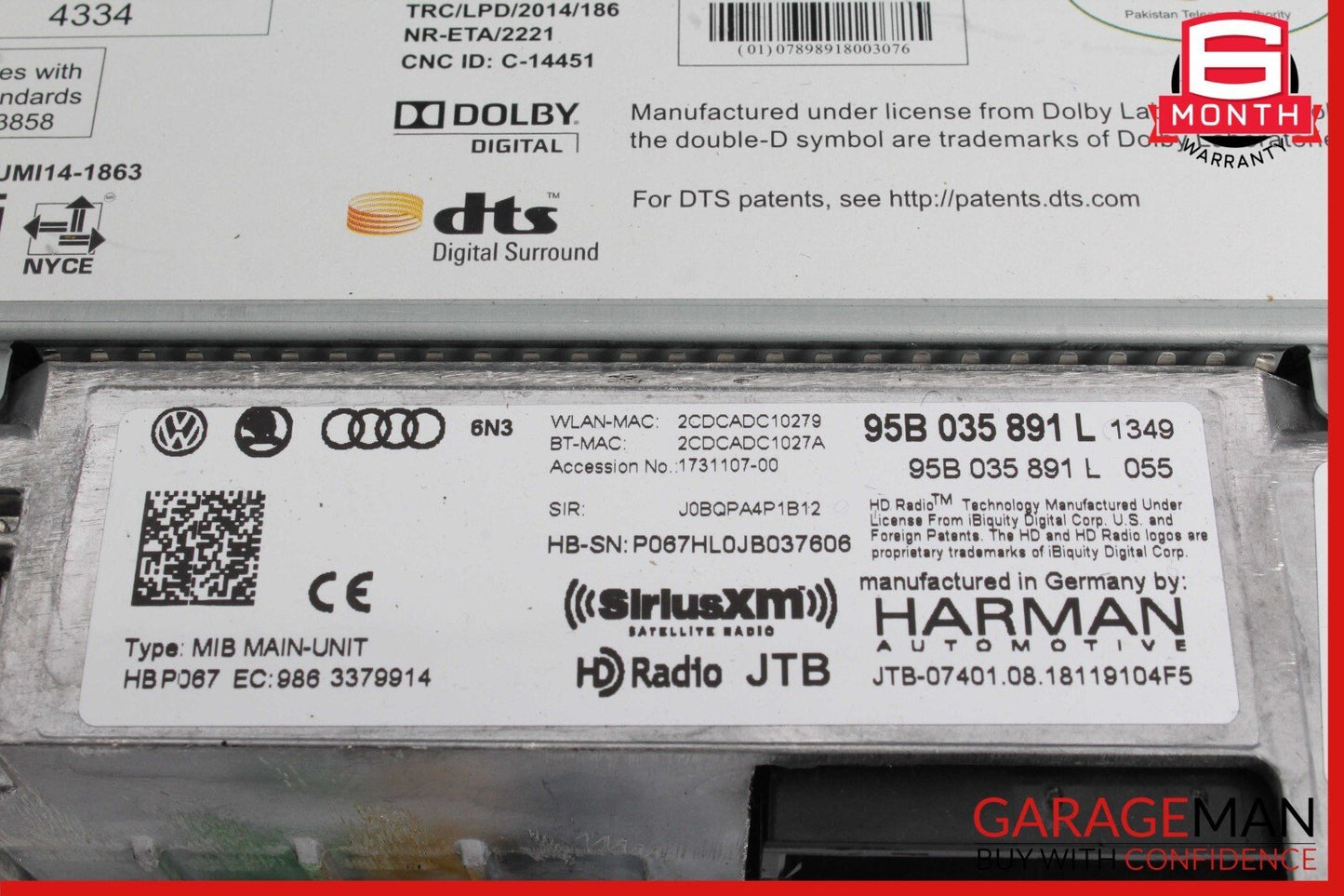 15-18 Porsche Macan 95B Navigation GPS Radio Player Display Screen Monitor OEM