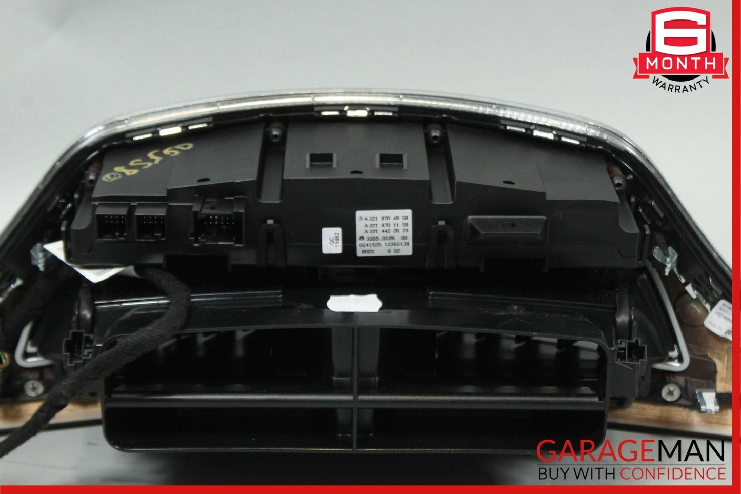 07-14 Mercedes S550 CL600 Center Dash Heater Switch Control Panel Assembly Wood