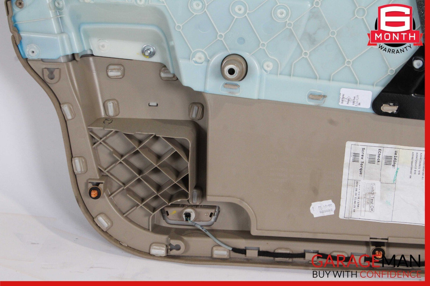08-14 Mercedes W204 C300 Sedan Front Right Side Interior Door Trim Panel Beige