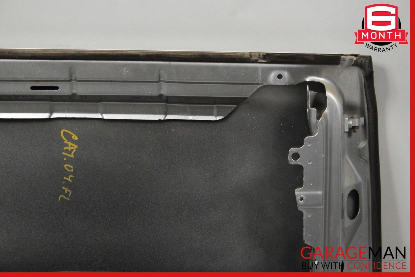 03-10 Porsche Cayenne 955 Front Left Exterior Door Shell Frame Crystal Silver