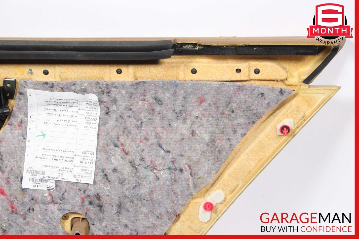 07-09 Mercedes W221 S550 Rear Left Side Complete Interior Door Panel Brown OEM