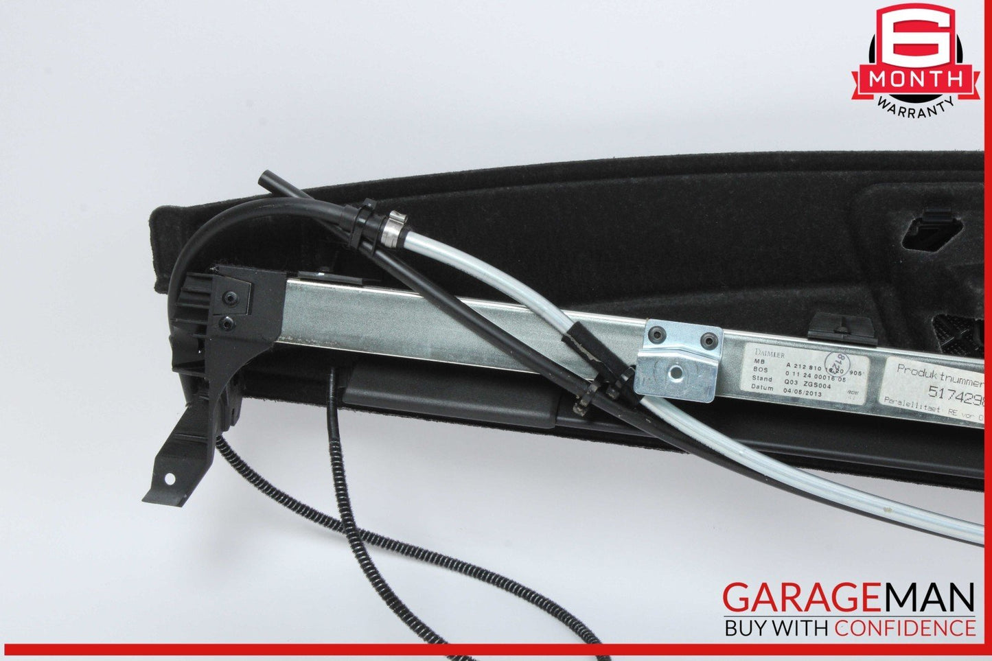 10-16 Mercedes W212 E350 Rear Window Rear Luggage Shelf Trim Black w/ Motor