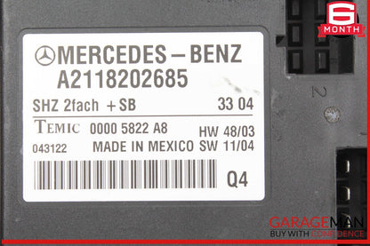 06-13 Mercedes W211 E500 Heated Seat Control Module Unit 2118202685 OEM