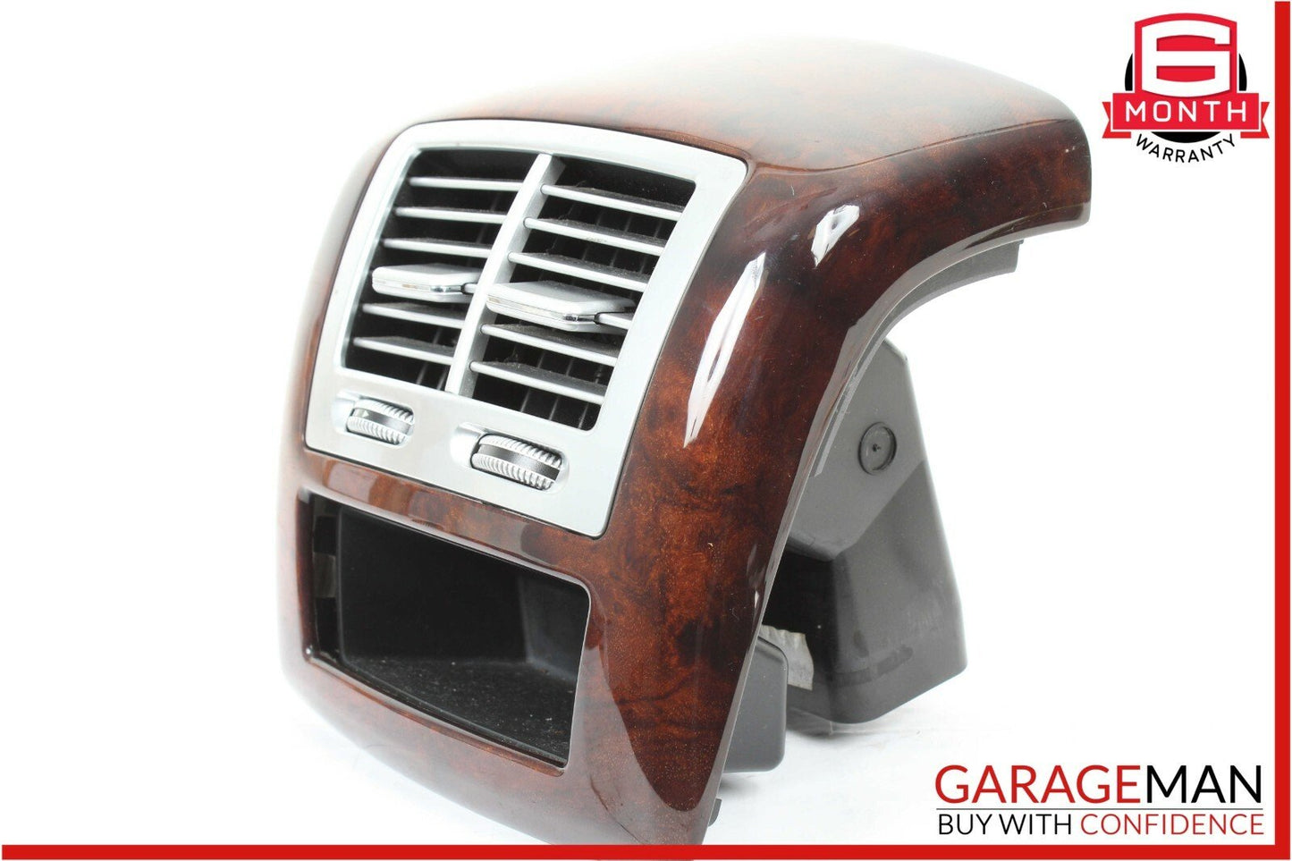 07-13 Mercedes W221 S550 Rear Center Console AC A/C Air Vent Trim Panel Wood OEM